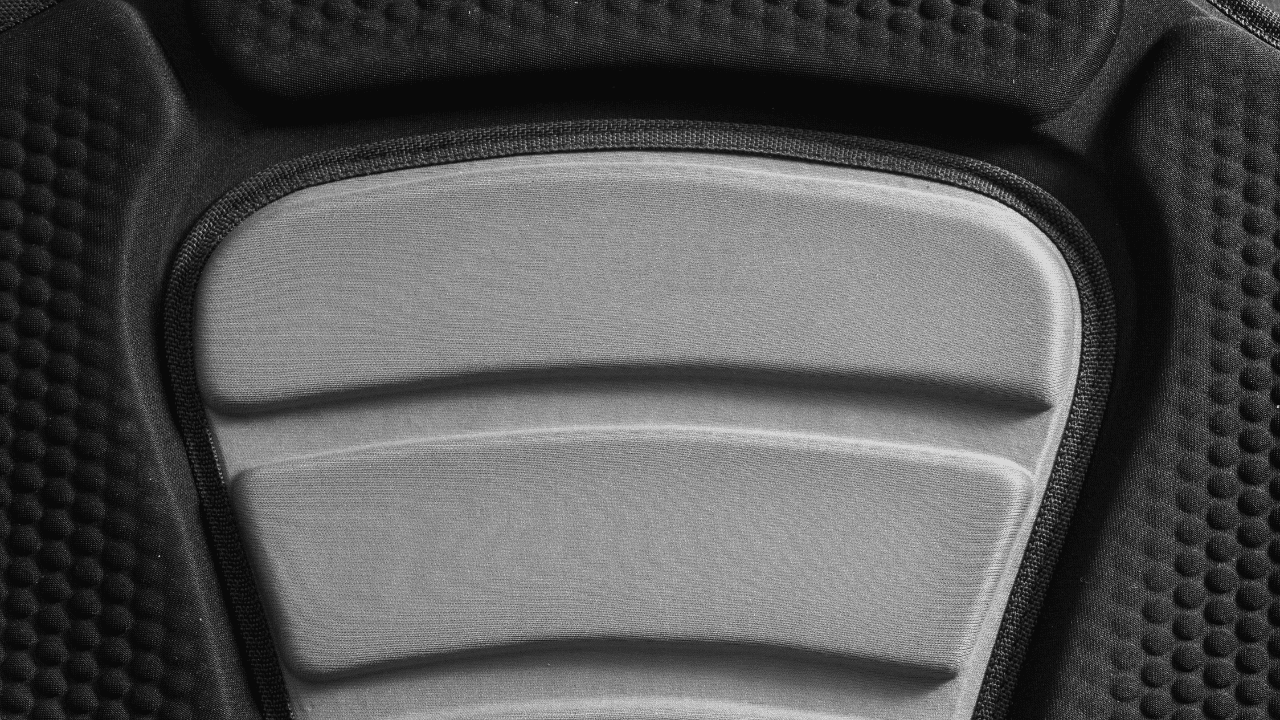 close up of a kayak seat