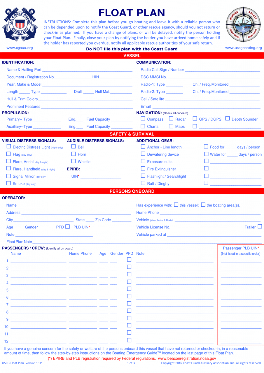 float plan example